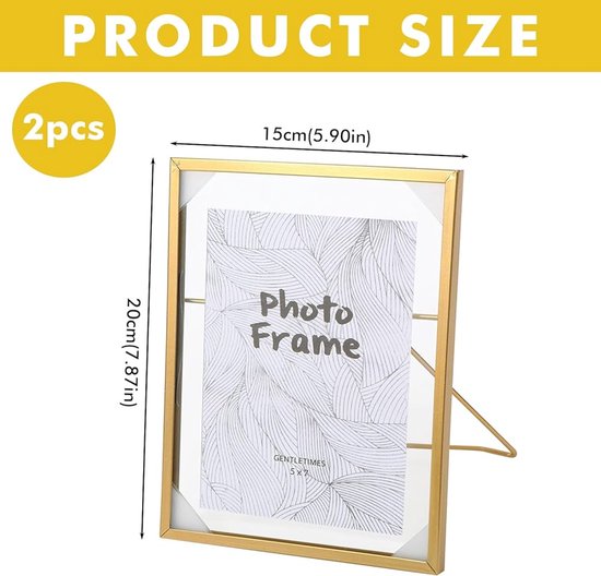 WOLTU 15x Fotolijstjes 10x15 Cm - Zwarte Plastic Fotolijsten Met Glas
