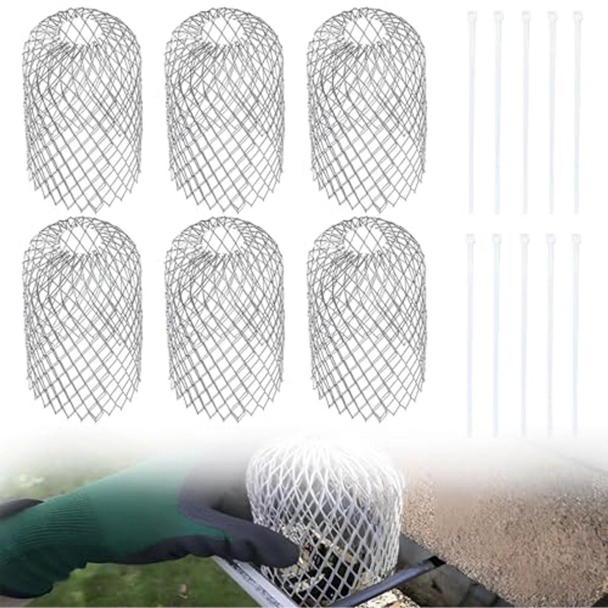 Dakgootbescherming 6 Stuks - Bladvanger voor Optimale Afvoer