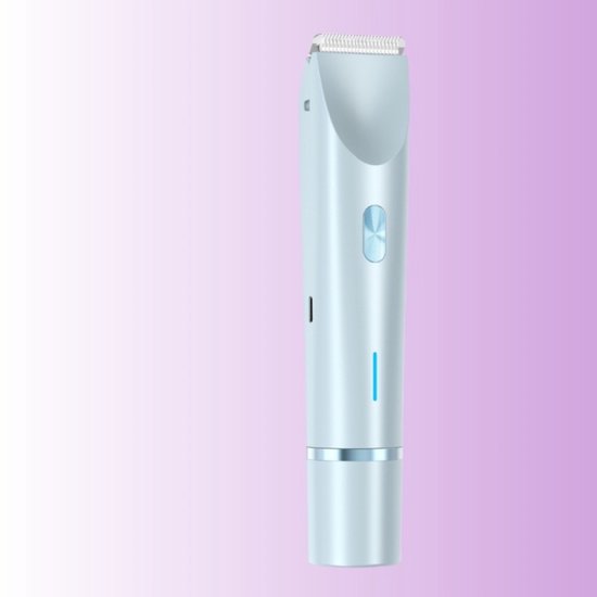 Elektrische scheerapparaat voor vrouwen, pijnloos, baard-epilator, been-, bikini- en lichaamshaartrimmer, gezichts-epilator voor vrouwen, blauw