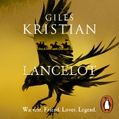 Boekomslag met een raaf op de voorgrond en een silhouet van ruiters tegen een gele achtergrond. Titel: LANCELot.