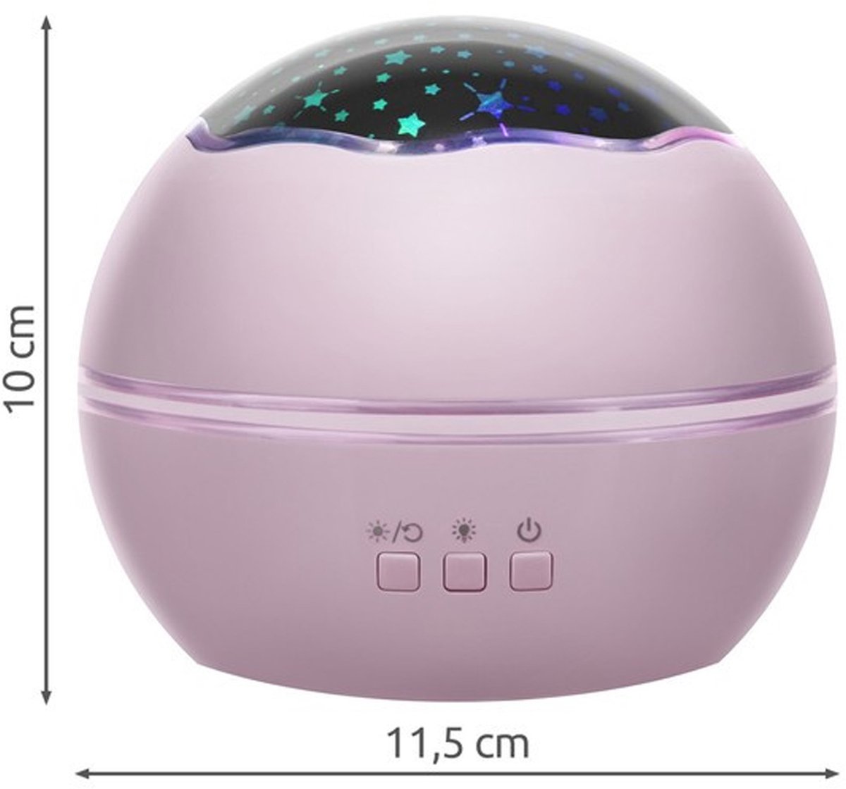 Nachtlampje met projector - Sterren of dolfijnen - roze – foto 8