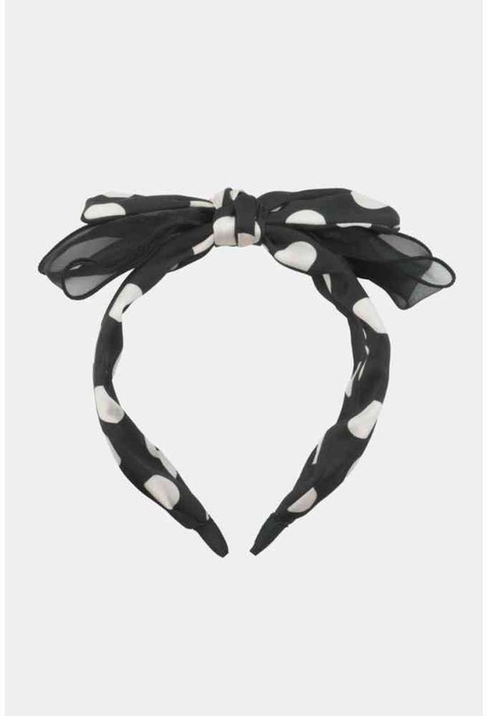 Voodoo Vixen - Serre-tête à pois et nœud - Zwart