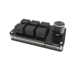 Mini-toetsenbord met 6 knoppen, programmeerbare toetsen, aangepaste sneltoetsen, mechanisch USB-toetsenbord