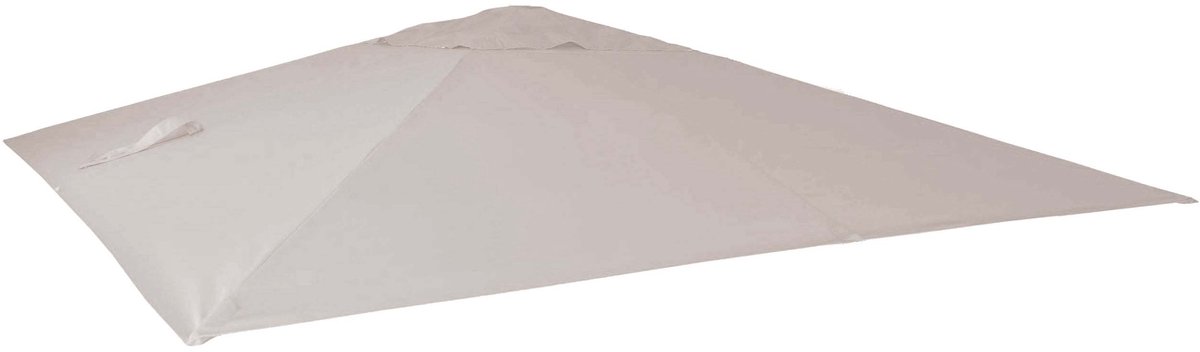 Vervangende hoes voor luxe zweefparasol MCW-A96, parasolhoes, 3x4 m (Ø 5 m), polyester ~ crèmegrijs