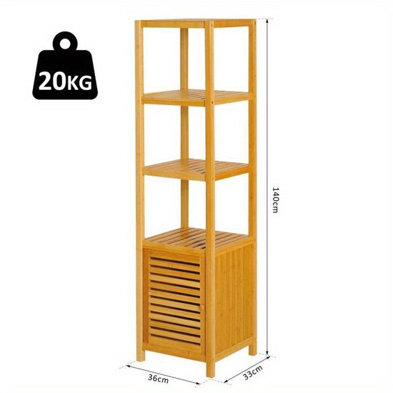 Bamboe Badkamerkast 67x28x60 cm | EISL