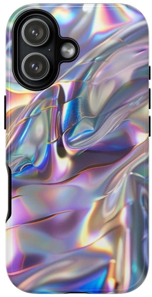 Iridescerende Holografische Textuur – Telefoonhoesje Geschikt voor iPhone 17