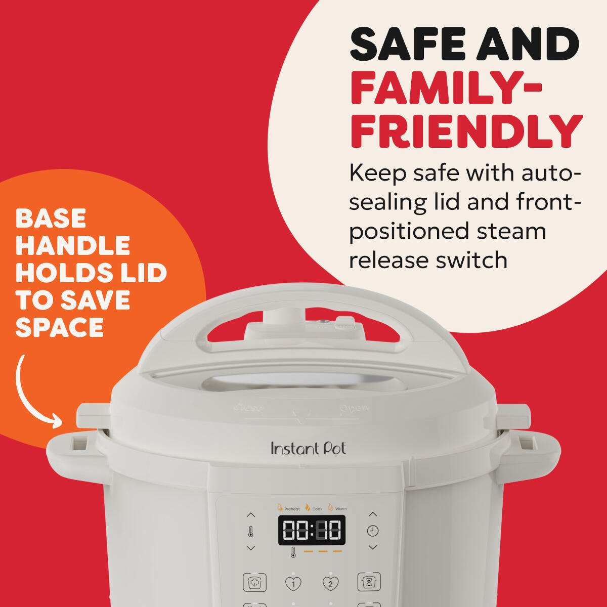 Instant Pot Classic 5,7L Multicooker Sea Salt Wit - 7-in-1 Snelkookpan - Slowcooker - Stomer - Yoghurtmaker - Tot 6 Porties - Tot 70% Sneller Koken – foto 7