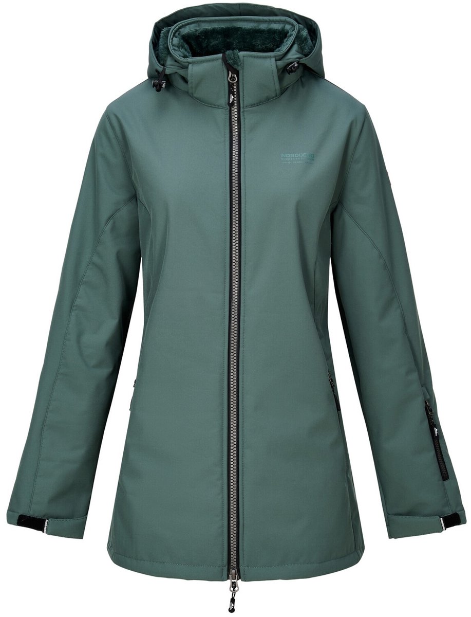 Nordberg Tiara Dames Gevoerde Softshell Ls06401-lg Kleur Groen