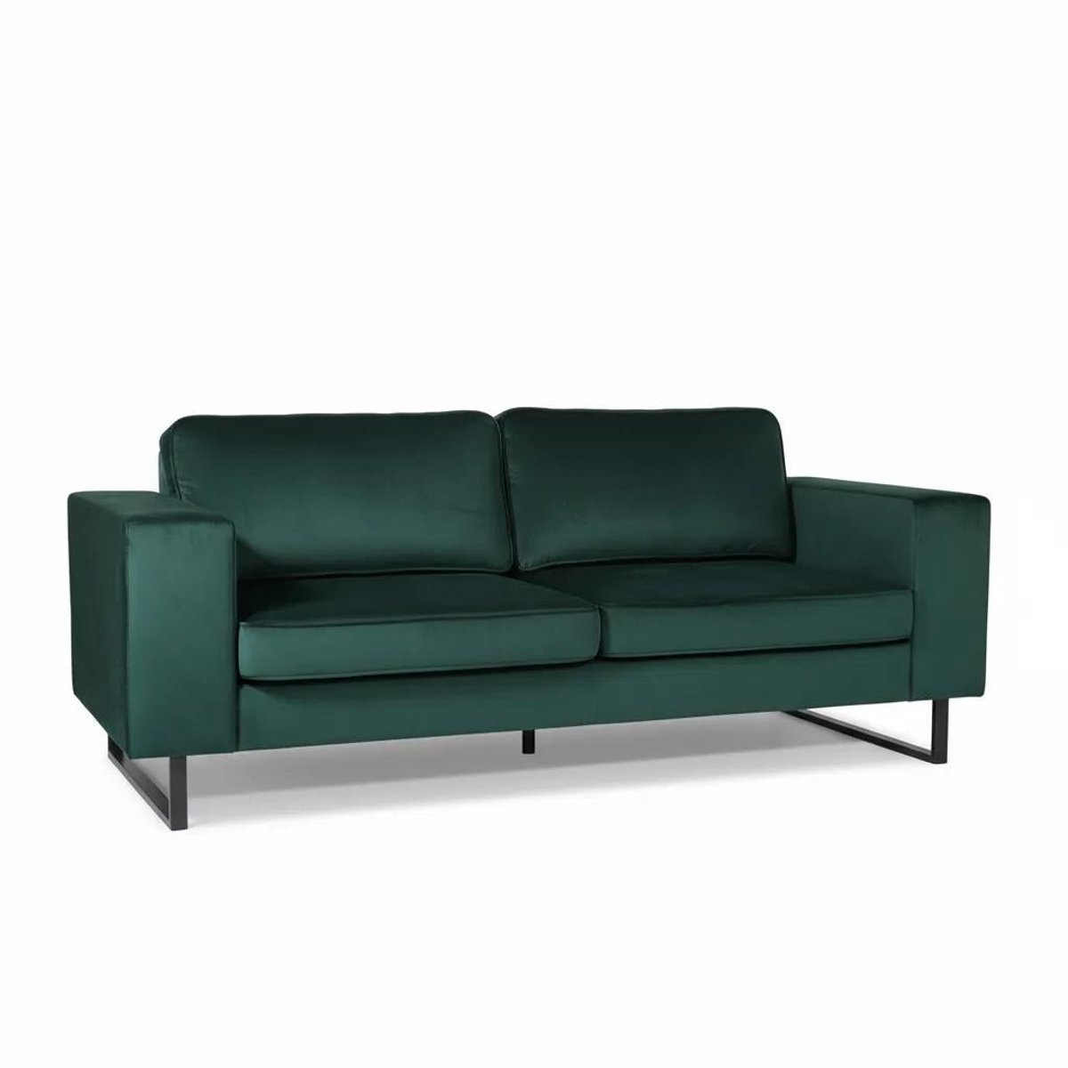 Lizzely Garden & Living Zitbank Zora 2,5-zits donkergroen velvet bank stof bankstel zetel