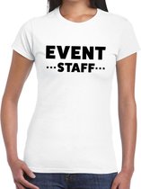 Event staff / personeel tekst t-shirt wit dames XS