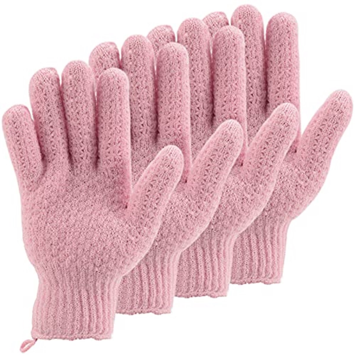 Exfoliërende Badhandschoenen voor Lichaam en Gezicht – 4 Stuks Grote Scrub Wanten voor Douche, Spa en Massage
