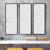 Zelfklevend behang Striped Hexagon - wit/grijs - RoomMates - Muurstickers - Wit; Grijs - Vinyl