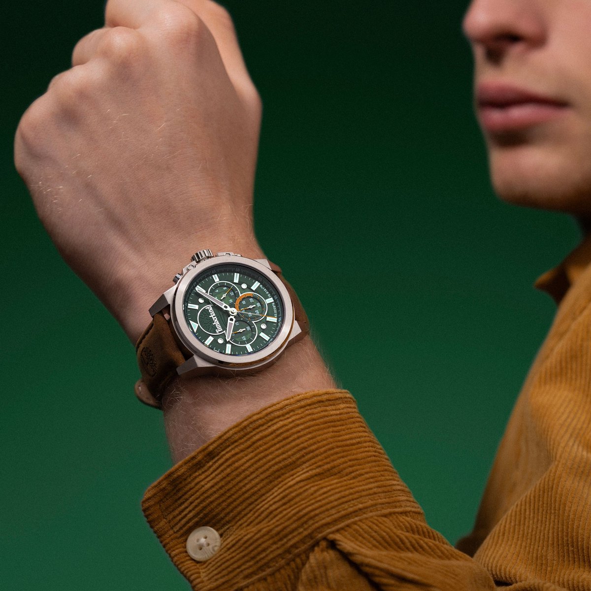 Horloge Fast Strike Green - Brown
