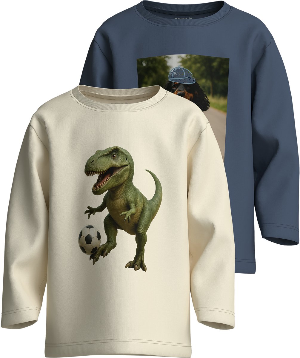 NAME IT - NMMVOTO 2P LS NREG TOP Heren T-shirt