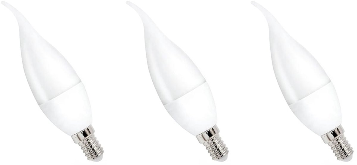 Spectrum LED Kaarslamp E14 8W - 230V - 710 Lumen - 3000K Warm wit - Gezellig licht - Energiezuinig - 3 stuks