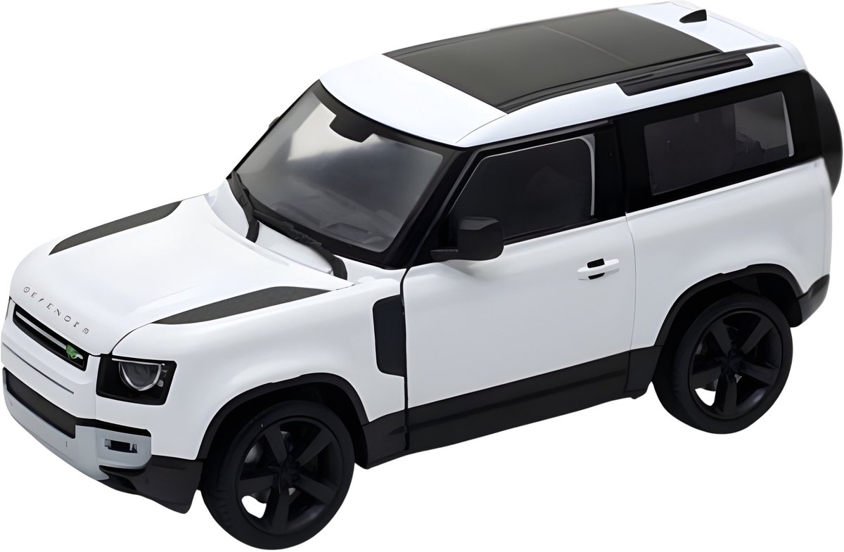 Welly Modelauto / speelgoedauto - Land Rover Defender 2020 - wit - 8 x 8 x 18 cm - schaalmodel