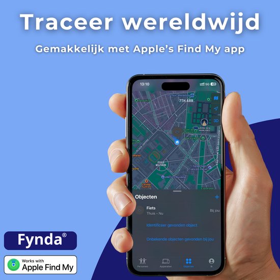 GPS tracker fiets - Werkt met Apple Find My - Zonder abonnement - Fietsbel geschikt voor AirTag - Inclusief Fynda tracker - MFi gecertificeerd - Onbeperkte lokalisering - Met geluidssignaal - Fiets tracker - Anti diefstal - Waterdicht - Zwart