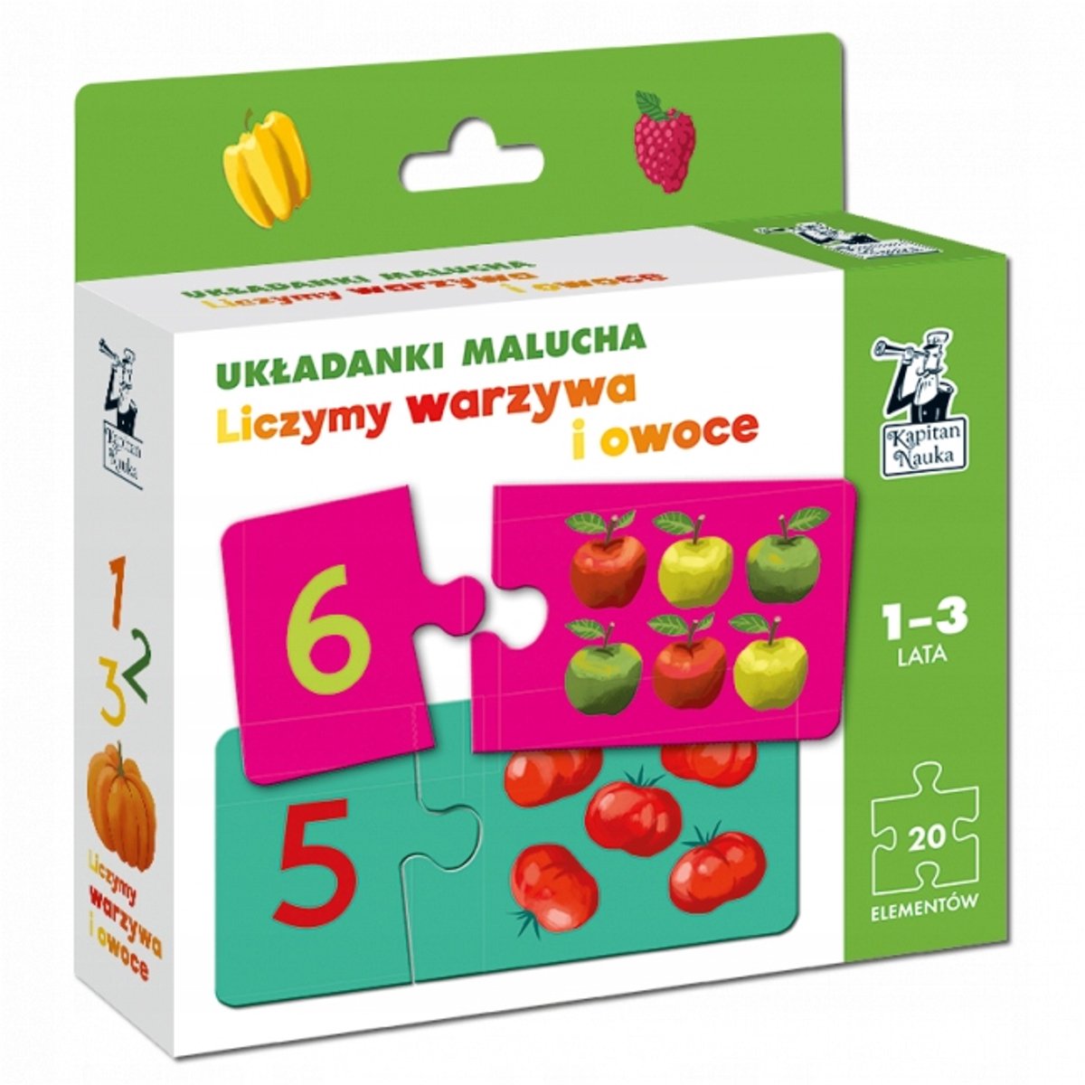 Kapitan Nauka: Tel de Groenten en Fruit Puzzels