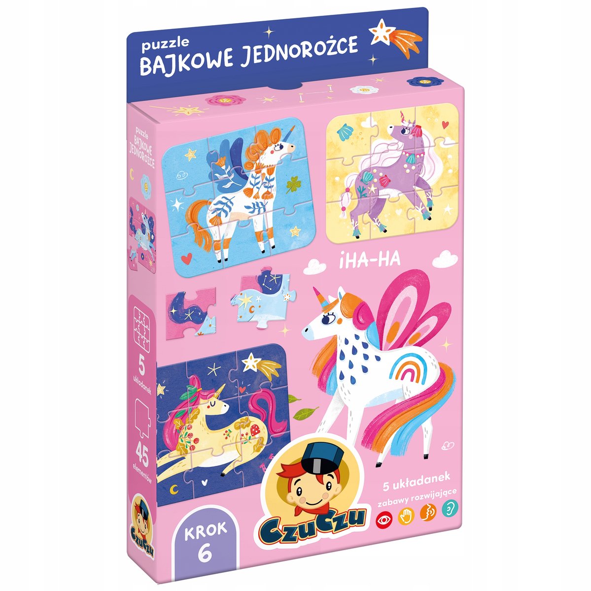 CzuCzu Puzzel: Magische Eenhoorns (5x9 stukjes)