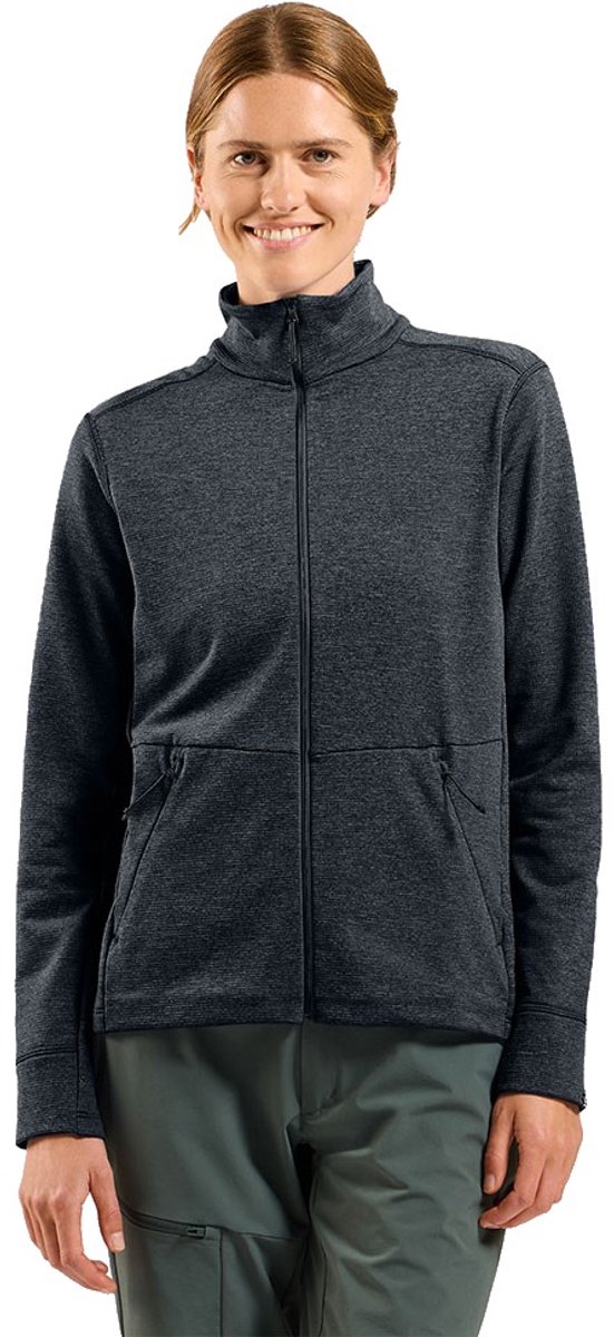 Odlo Grid Fleece Met Volledige Rits Vrouw Zwart