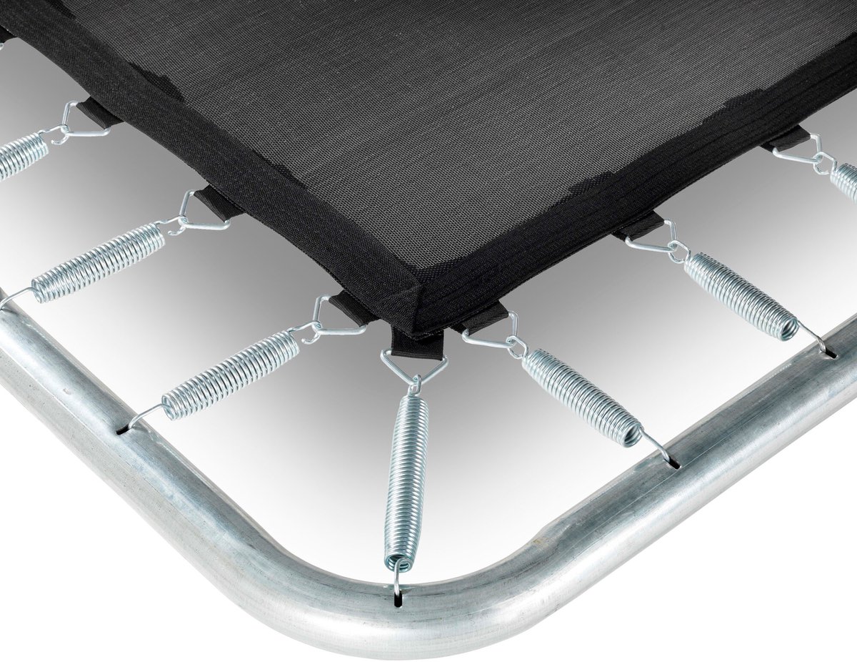 EXIT Silhouette Trampoline Rechthoek 244x366cm met Veiligheidsnet - Op Poten - Zwart