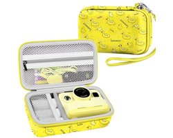 Leayjeen Cameratas met directe print voor kinderen, compatibel met HiMont/Manttely/CAMCLID/GREENKINDER/Gofunly/Hangrui, kerstcadeau voor jongens en meisjes (alleen hoesje) gele eend