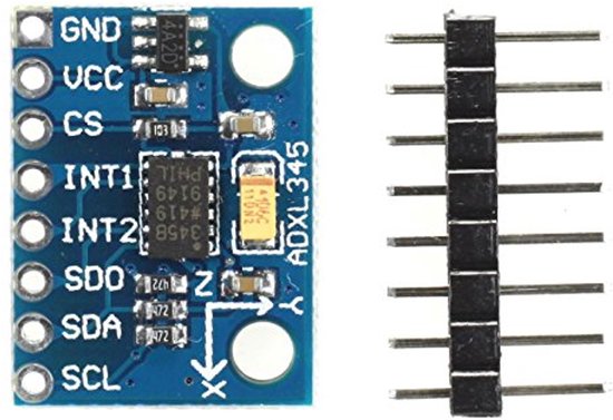 3-assige accelerometer module voor Arduino en Raspberry Pi - I2C en SPI ...
