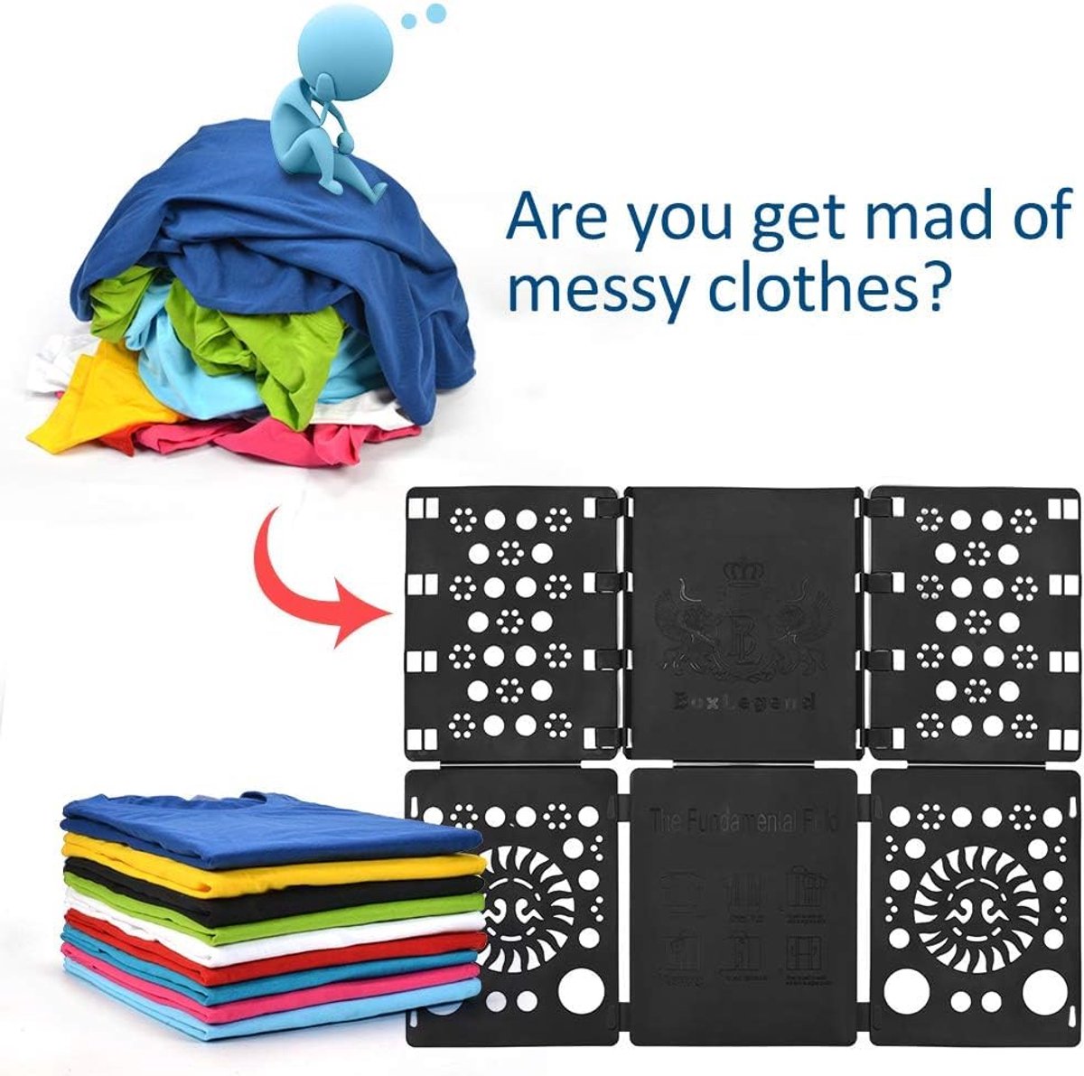 Verstelbare Kledingvouwer voor Efficiënt en Ruimtebesparend Vouwen van Kleding