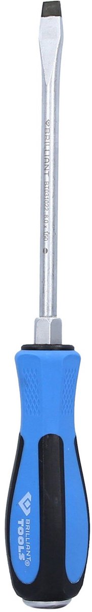 BRILLIANT TOOLS Schroevendraaier gleuf met slagkap 8,0 x 150 mm - BT031022