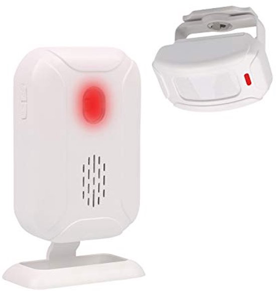Cruxer Bewegingsmelder-alarm, draadloze deurbel met