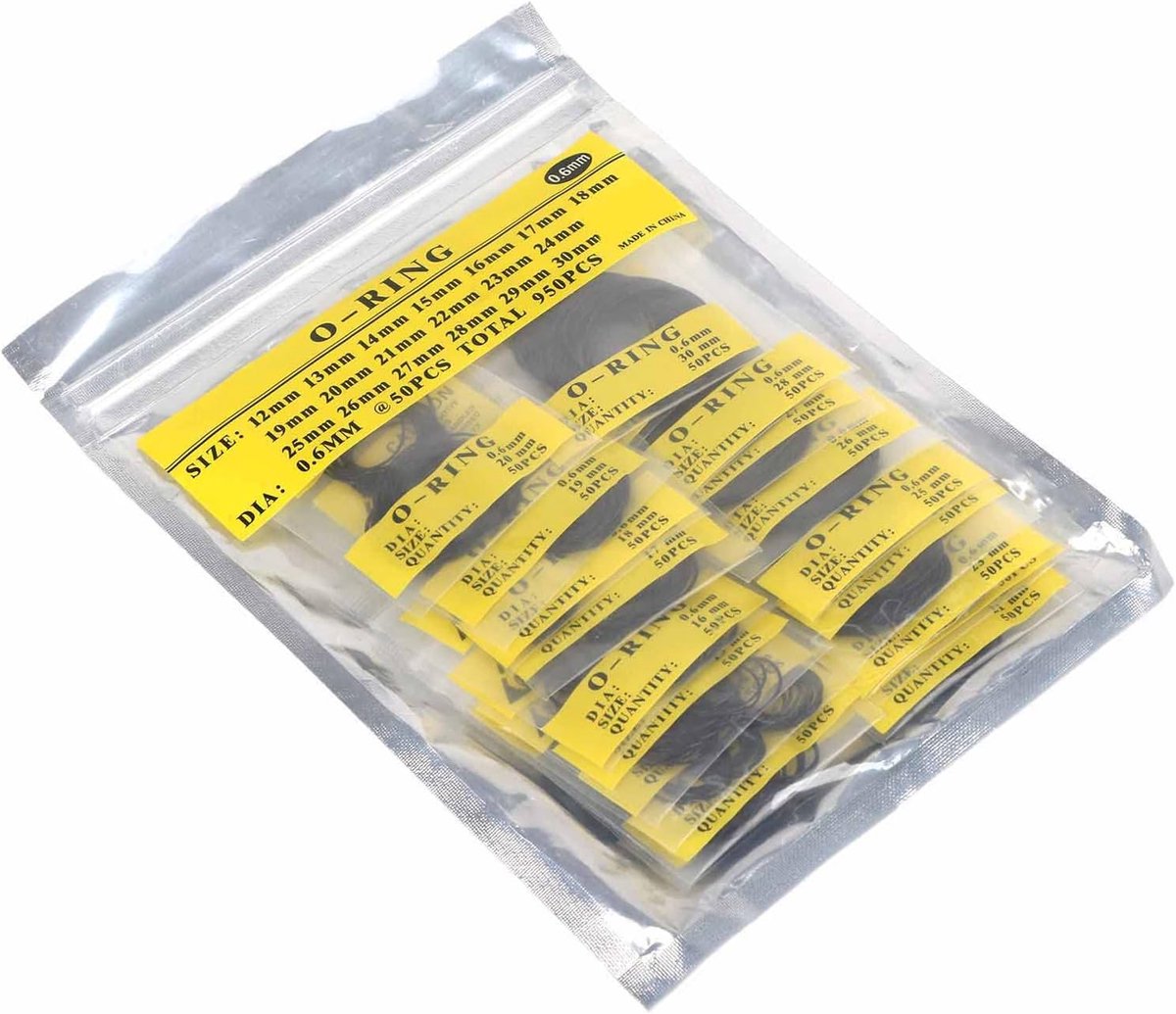 Montre 950pcs Set 12mm-30mm Universele Rubber O Ring Horloge Achterkant Deksel Seal Gaskets 0.5mm-0.6mm