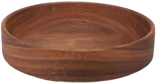 Slakom van acaciahout Houten serveerschaal Ronde soepkom for fruitsalades Pasta Snack Decoratie