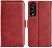 MobyDefend Hoesje - Geschikt voor OnePlus Nord 5 - Luxe Wallet Book Case (Sluiting Zijkant) - Rood
