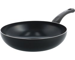 Kochstar Essenz Zwart Keramische Wokpan - 28cm - 3.57L - PFAS-vrij - Inductie wokpan - Inductie pan - Keramische anti-aanbaklaag - Koelgreep - Ovenbestendig tot 130° C - Zwart