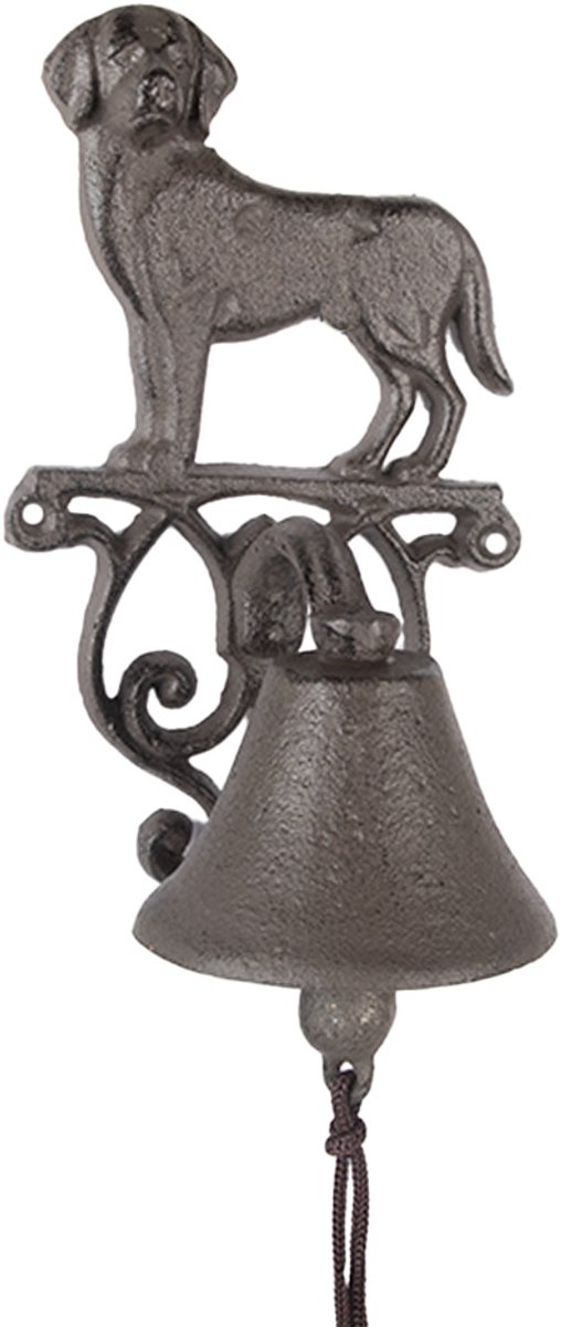 Clayre & Eef Ouderwetse Deurbel Hond 14x14x24 cm Bruin Metaal — afbeelding 4