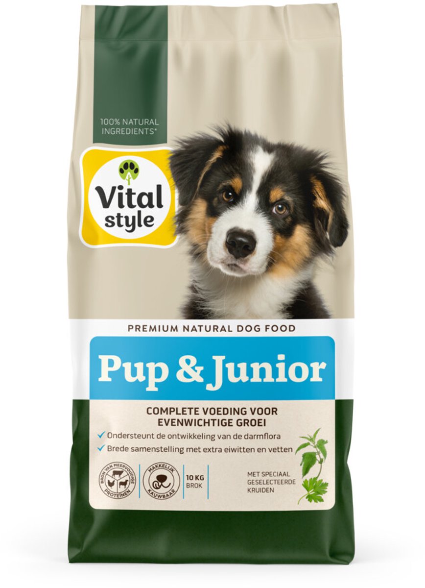 VITALstyle Vitalstyle Puppy & Junior Hondenvoer - 2 x 10 kg - Voordeelverpakking