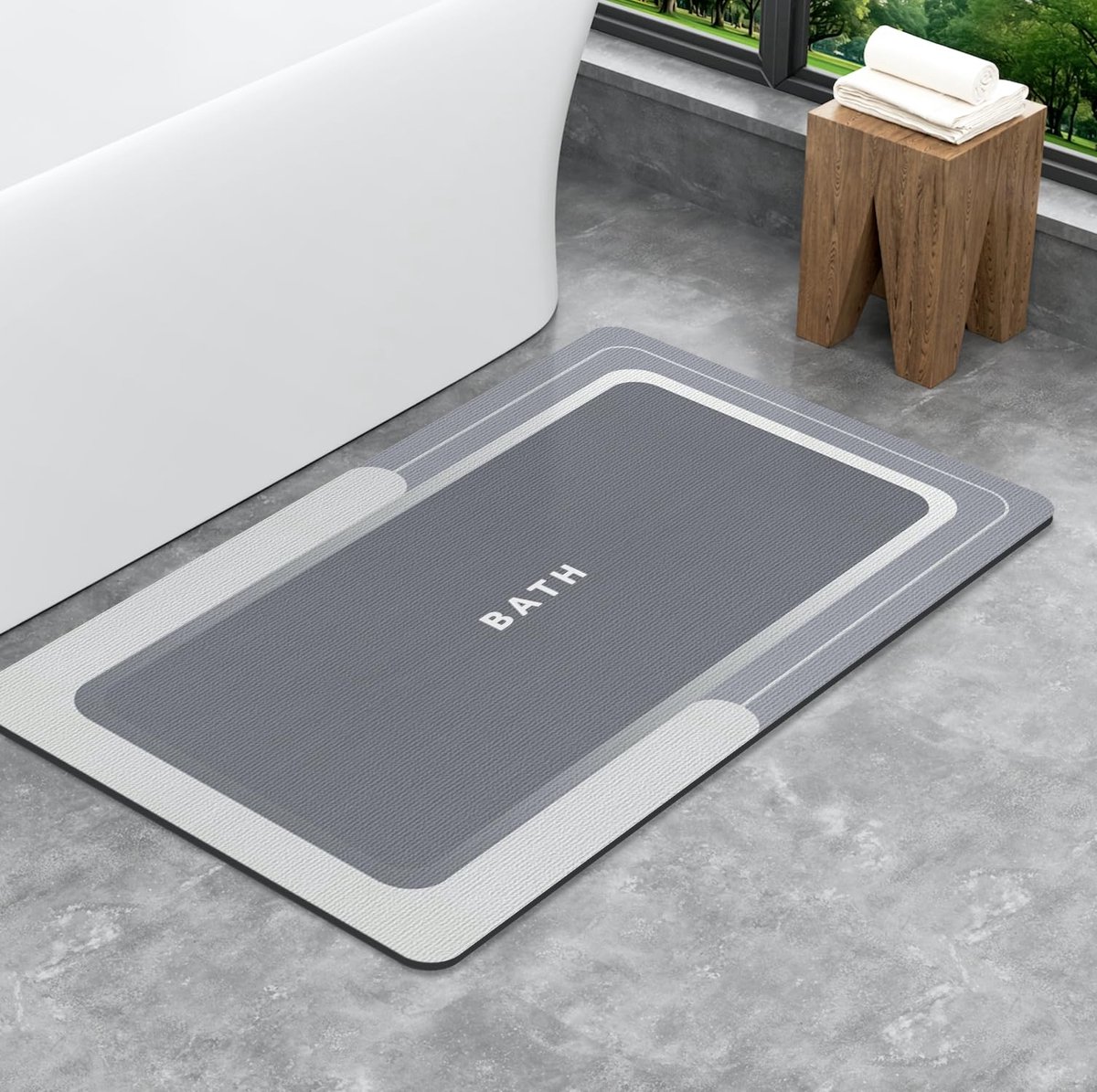 Stunq® Absorberende en Antislip Badmat voor Veiligheid in Badkamer en Keuken