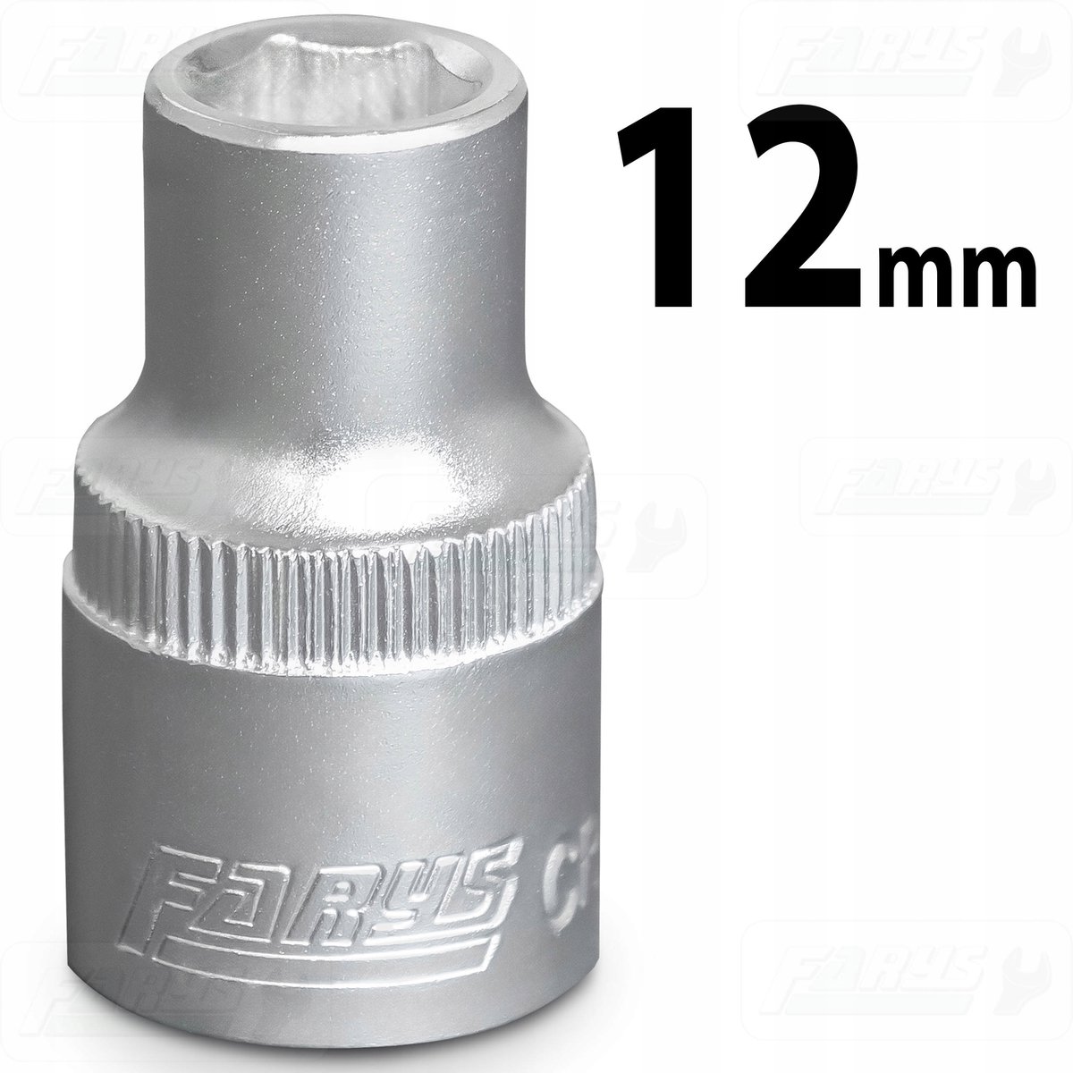Dopsleutel 12mm 1/2" Zeskant Kort CrV FR1205