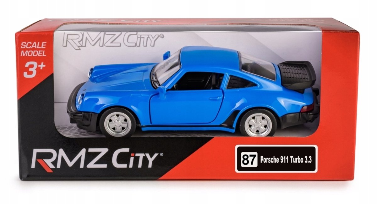 RMZ City Porsche 930 Turbo 1:32 Blauw - Pull-back Deuren