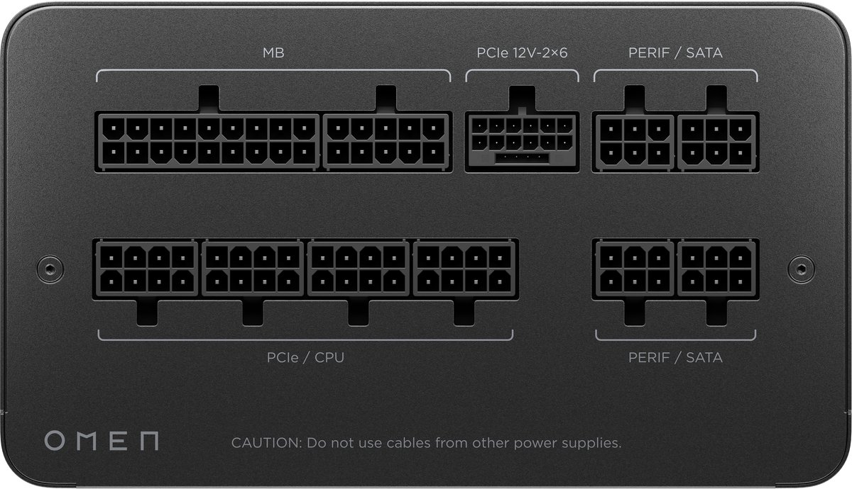 HP OMEN 1000W Power Supply - ATX 3.1 Fully Modular 80 Plus Gold power supply unit Zwart
