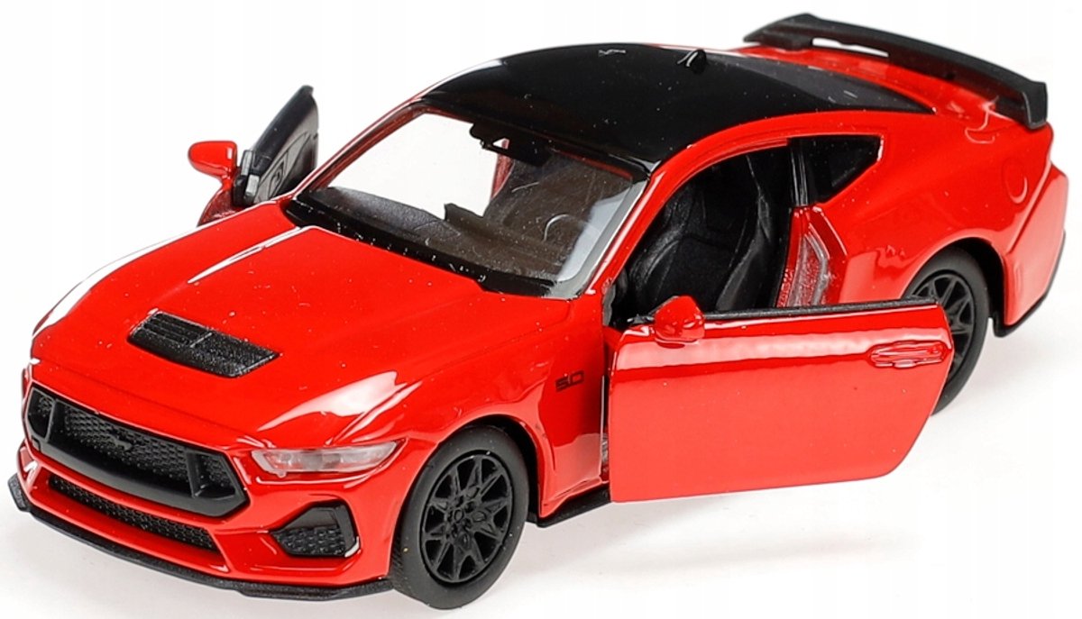Welly Ford Mustang GT 2024 Rood Metaal - Openende Deuren