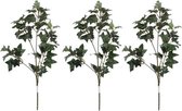 3x Groene Hedera/klimop kunsttak kunstplant  55 cm - Kunstplanten/kunsttakken - Kunstbloemen boeketten