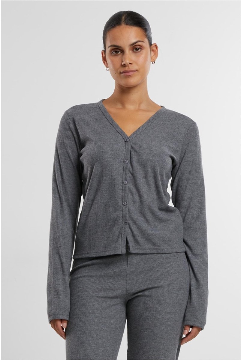Urban Classics Rib Cardigan M Grijs