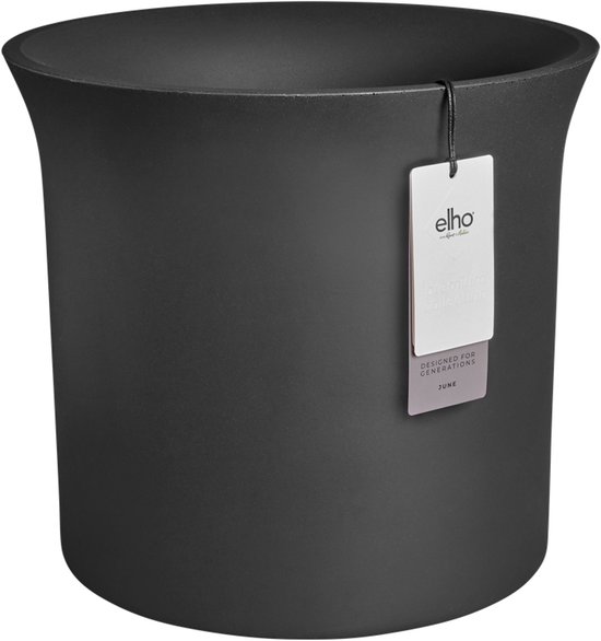 Foto: Elho june tulip 58 uv bestendig en kleurvaste bloempot binnen buiten 58 5 x h 53 1 cm zwart