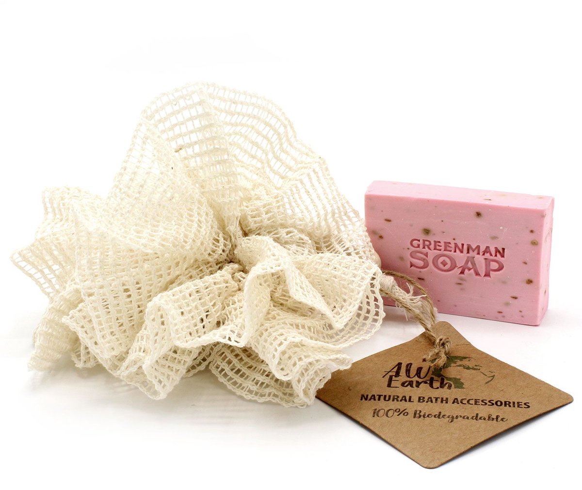 Natuurlijke Zeep Scrunchy - Spons - Rami - 55 gram - Peeling Eigenschappen