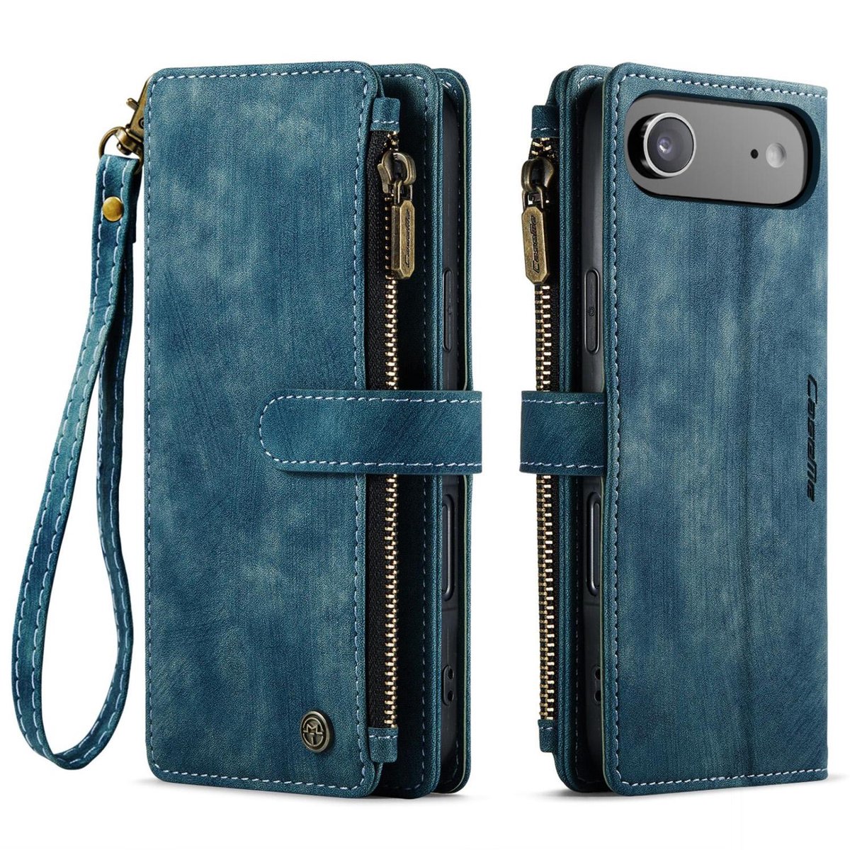 CaseMe Telefoonhoesje geschikt voor Apple iPhone Air Hoesje | CaseMe C30 Bookcase Portemonnee | Pasjeshouder voor 5 Pasjes | Telefoonhoesje voor Pinpas / OV Kaart / Rijbewijs - Blauw