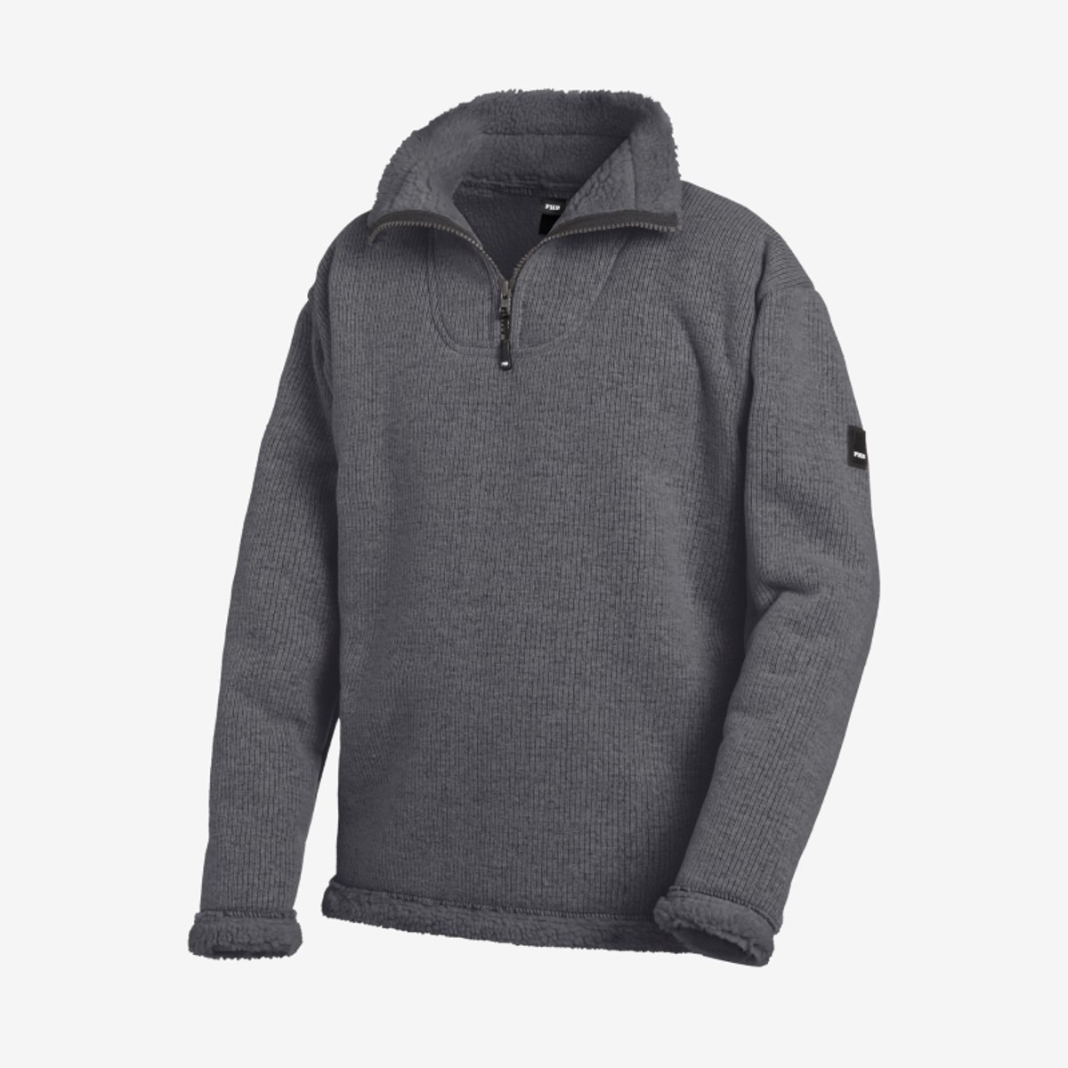 FHB ROBERT Imitatiebont-Trui 33344 - Antraciet - XL