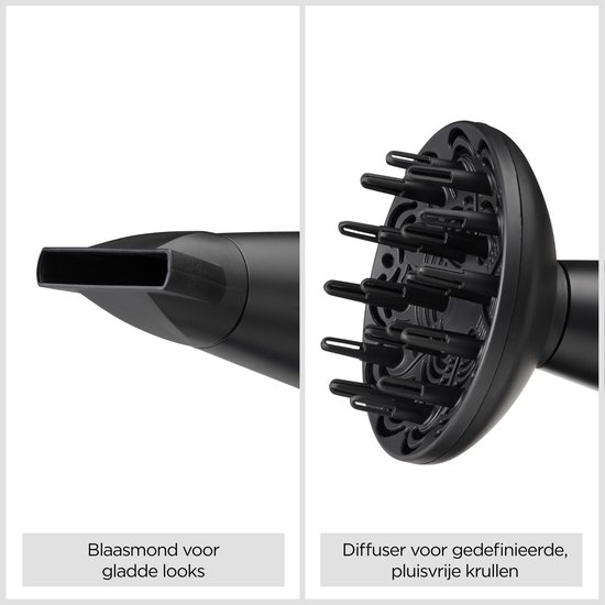 BaByliss Turbo Smooth 2200 Fohn D572DE - Ionische Anti-Pluis - Föhn met diffuser (150mm) - 2200 Watt - Haardroger - Coolshot