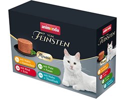 Natte Kattenvoeding Zonder Granen en Suiker - Mousse Diversiteit met Vers Vlees (12 x 85g)