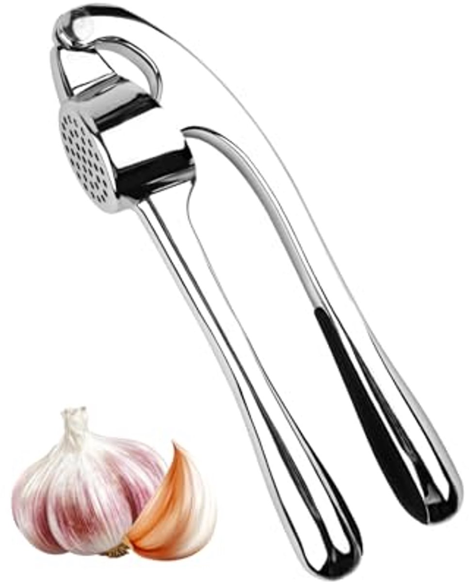 Knoflookpers - Multifunctionele Keukenhulp voor Knoflook en Gember - 16,5 cm